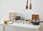 Load image into Gallery viewer, 6pcs Storage Boxes with Bamboo Lid, Imitation Rattan Plastic Storage Basket
