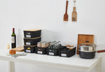 Load image into Gallery viewer, 6pcs Storage Boxes with Bamboo Lid, Imitation Rattan Plastic Storage Basket
