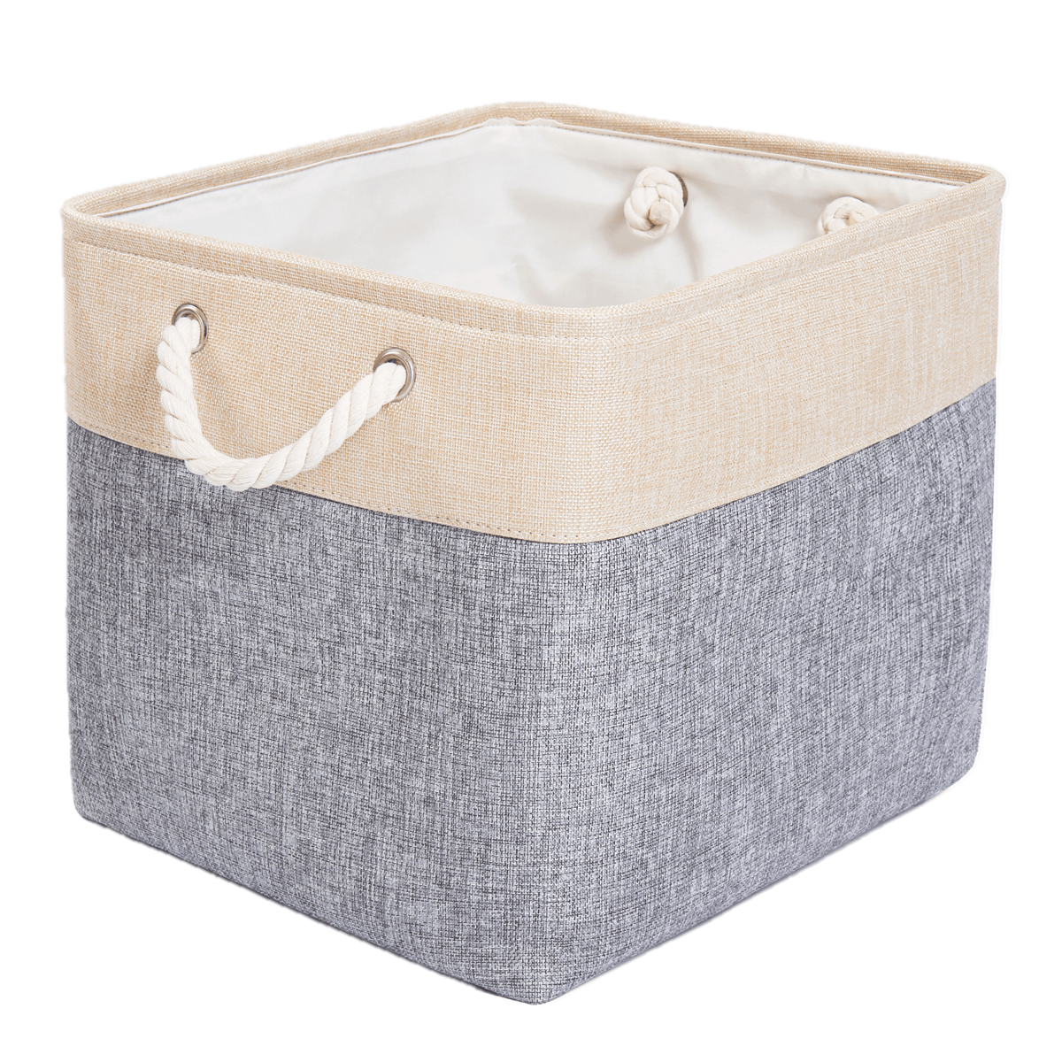 Washable Fabric Storage Boxes Foldable Basket Organizers Blue
