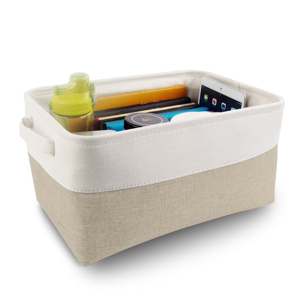 Gray Recycled Canvas Storage Basket, B779-70 - Recycled Canvas
