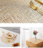 Load image into Gallery viewer, gold vinyl placemats
