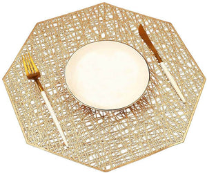 pressed vinyl gold placemats