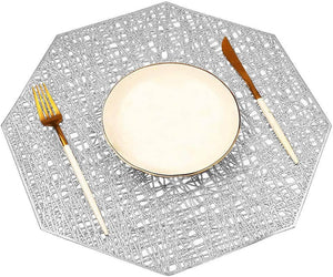 silver table mats